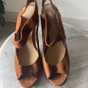 Levity suede strap heels